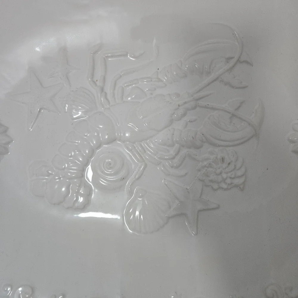 Sanor Ceramica Portugal White Lobster Serving Platter 19